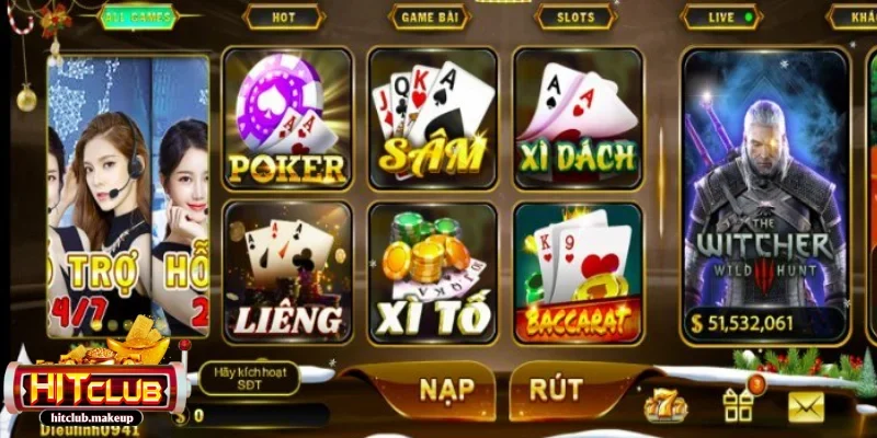 Casino HITCLUB Chọn lựa game bài trực tuyến uy tín an toàn nhất